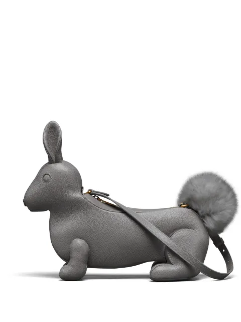 Thom Browne Rabbit bag in Pebble grain leather Grey UAG175A00198