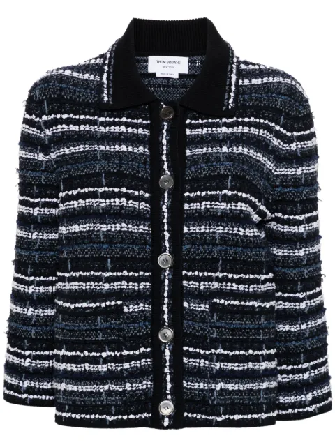 Thom Browne bouclé construction tweed jacket Blue FKJ114AY9031