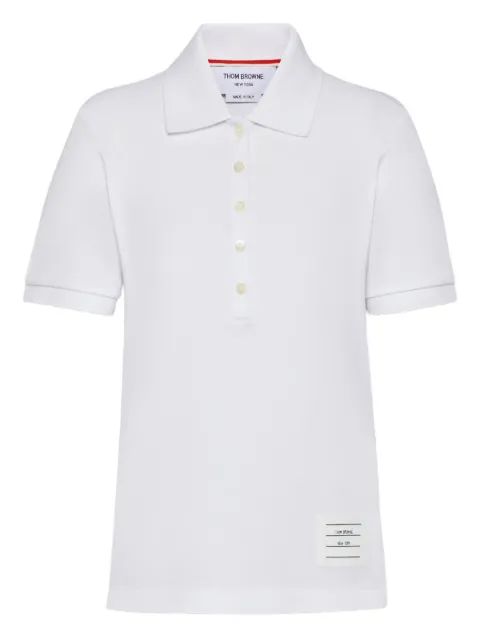 Thom Browne short-sleeve polo shirt White FJP107A00050