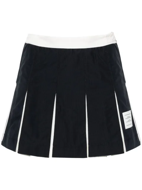 Thom Browne pleated ripstop miniskirt Blue FJK133A07651