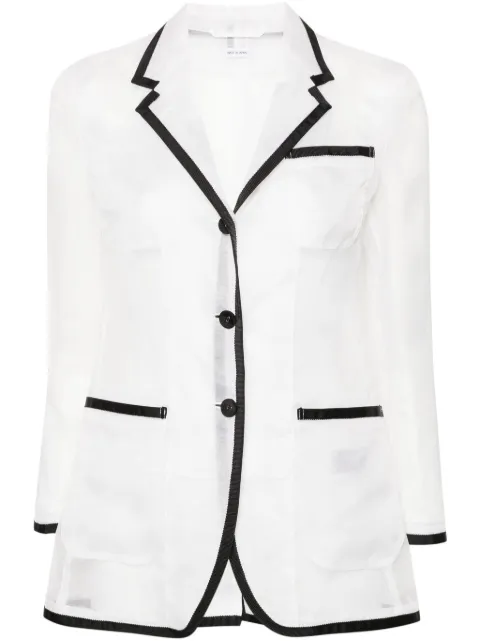 Thom Browne semi-sheer organza blazer Neutrals FBC927B05762