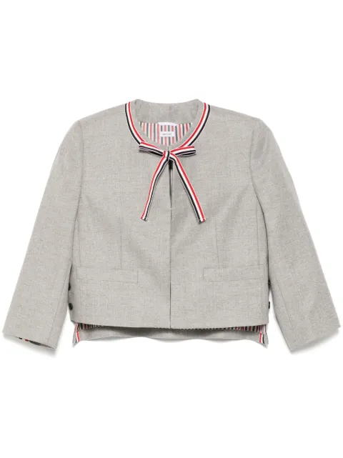 Thom Browne flannel cropped jacket Grey FBC924AF0580