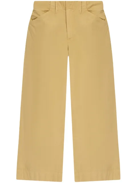 rag & bone cotton-twill cropped trousers Neutrals WAW24P7008NL08