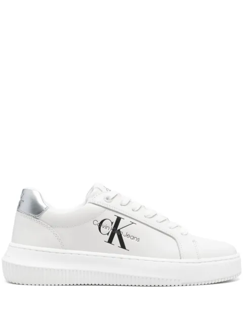 Calvin Klein Jeans logo-print leather sneakers White YW0YW01476