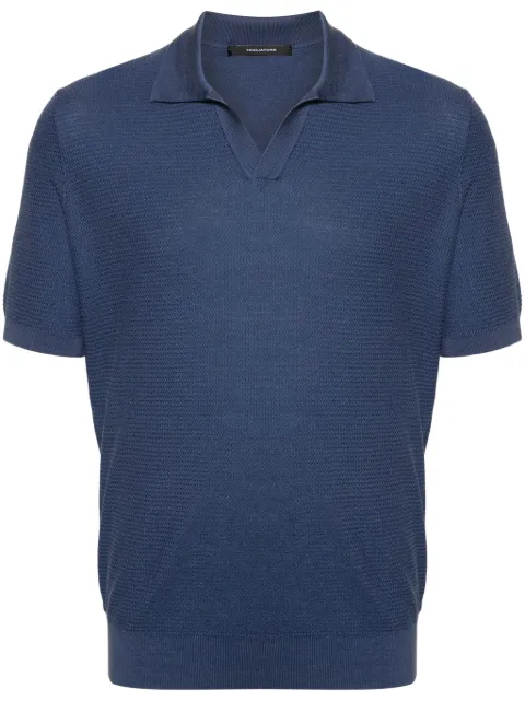 Tagliatore Paco split-neck polo shirt Blue PACOGSE2406