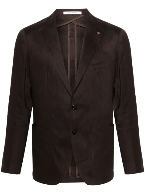 Tagliatore notched-lapels single-breasted blazer Brown 1SMC22K080016