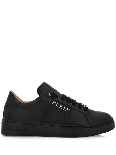 Philipp Plein logo-print nappa leather sneakers Black AADSUSC0657PLE010N