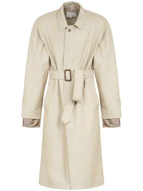 Maison Margiela layered belted trench coat Neutrals S50AH0132S54694