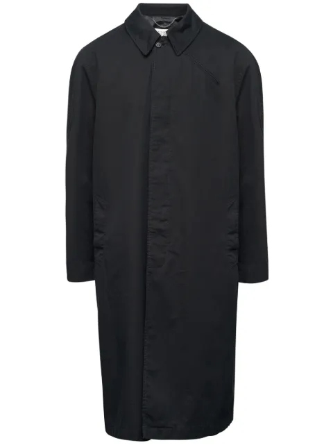 MM6 Maison Margiela zip-detail cotton trench coat Black SH0AA0008S78537