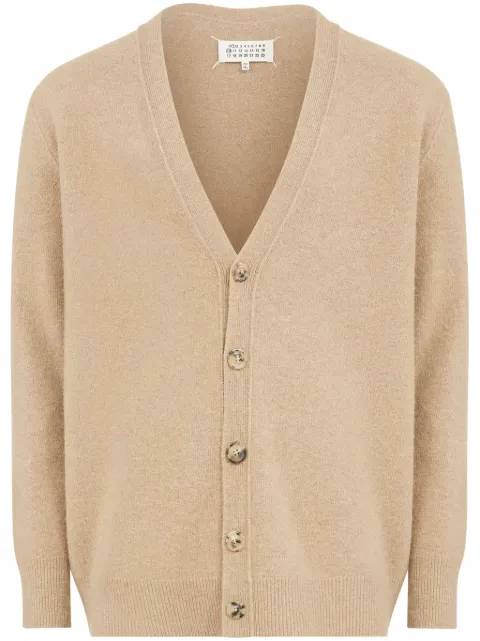 Maison Margiela V-neck wool cardigan Neutrals S50HP0014M13058