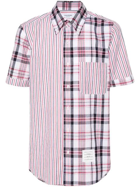 Thom Browne mix-pattern cotton shirt White MWS239FF0808