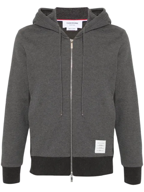 Thom Browne 4-Bar zip-up hoodie Grey MJT517A03037