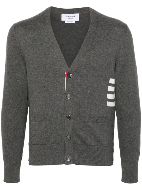 Thom Browne V-neck cotton cardigan Grey MKC581AY3043
