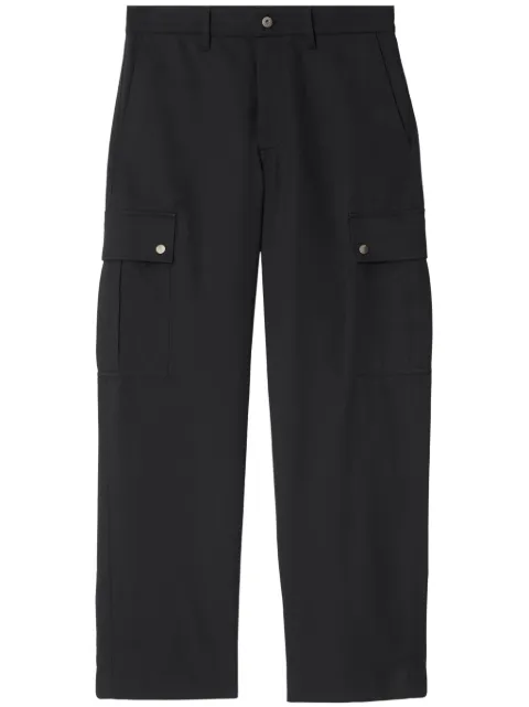 Burberry cotton blend cargo trousers Black 8095722