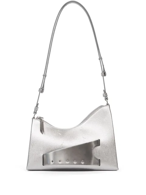 Maison Margiela Snatched Hobo leather bag Silver SB1WG0054P7247
