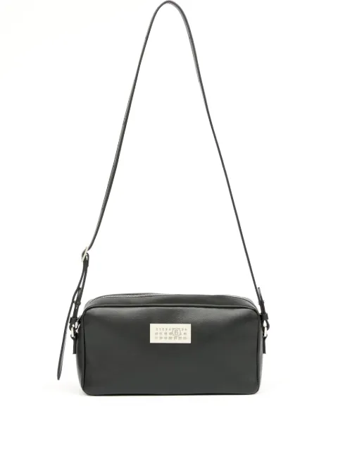 MM6 Maison Margiela Numeric leather shoulder bag Black SB6WG0014P7182