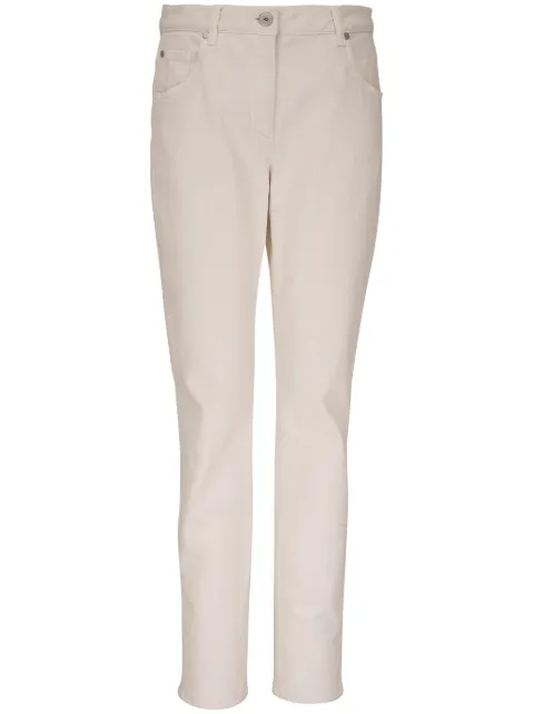 Brunello Cucinelli Monili-detail slim-cut trousers Neutrals MP137P5679C8739
