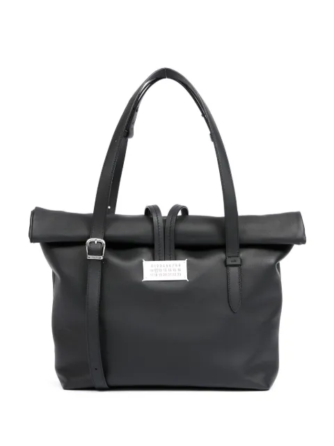 Maison Margiela medium Paper leather shoulder bag Black SB1WD0017P6758