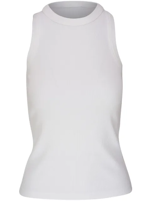 Veronica Beard sleeveless ribbed top White J2211JY020S0238WHT