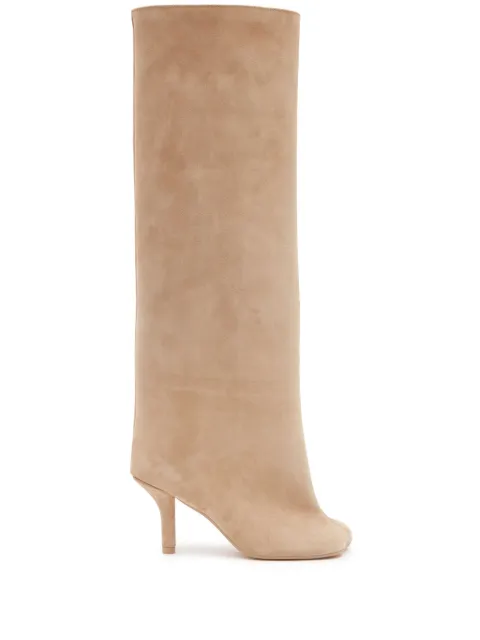 MM6 Maison Margiela Anatomic slip-on suede boots Neutrals S59WW0109P6385