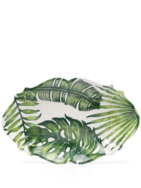 Les-Ottomans Savannah Flamingo tray (55cm x 35cm) White SAV04