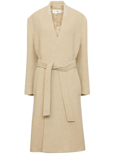 MM6 Maison Margiela oversized pile coat Neutrals S52AA0184M35145