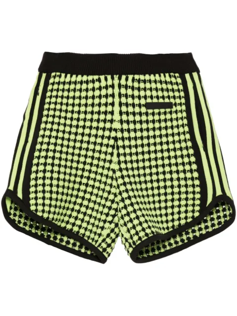 adidas X Wales Bonner houndstoot crochet-knit shorts Brown IY2048