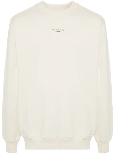 Drôle De Monsieur logo-print sweatshirt Neutrals PERMSW148CO127