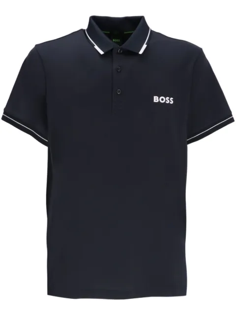 BOSS Paul Pro logo-print polo shirt Blue 50506203