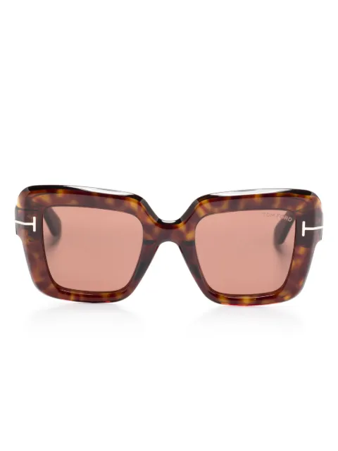 TOM FORD Eyewear square-frame sunglasses Brown FT1157