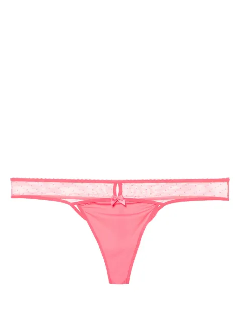 Marlies Dekkers Peekaboo bow-detail thong Pink 37324