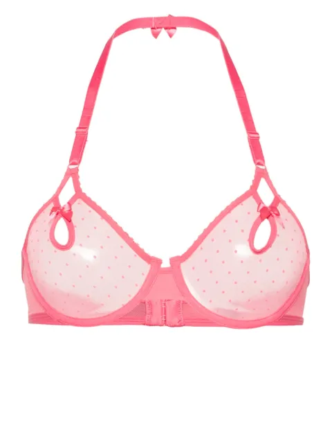 Marlies Dekkers Peekaboo point d'esprit plunge bra Pink 37322