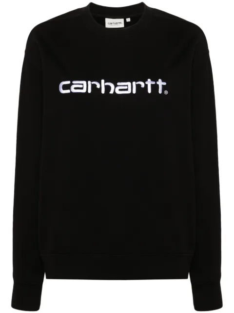 Carhartt WIP logo-embroidered cotton sweatshirt Black I033647