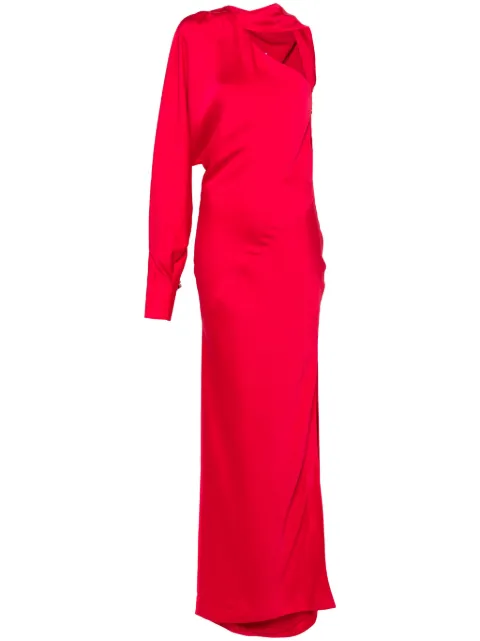 Genny satin maxi dress Red 77AAO445N0071