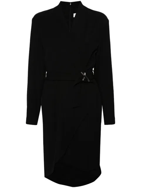 Genny logo-plaque midi dress Black 77AAO417N0245
