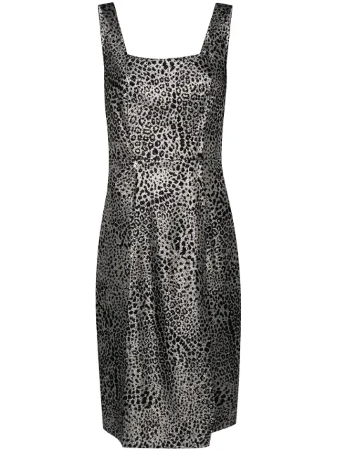 Genny animalier-jacquard midi dress Silver 77AAO419N0442