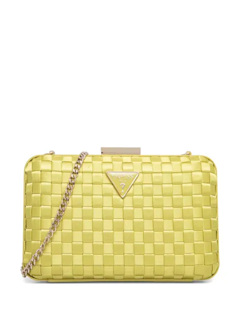 GUESS USA logo-plaque clutch bag Green HWWG9310710