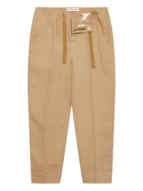 Orlebar Brown Alex tapered linen trousers Neutrals 279042
