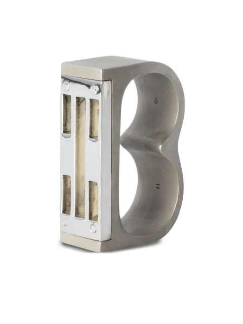 Parts of Four Plate Double ring Silver 12146DAPA