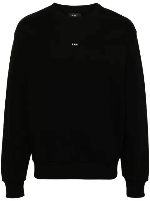 A.P.C. logo-print cotton sweatshirt Black COHBXH27910