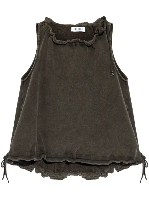 The Attico drawstring cotton tank top Grey 247WCT310JF05