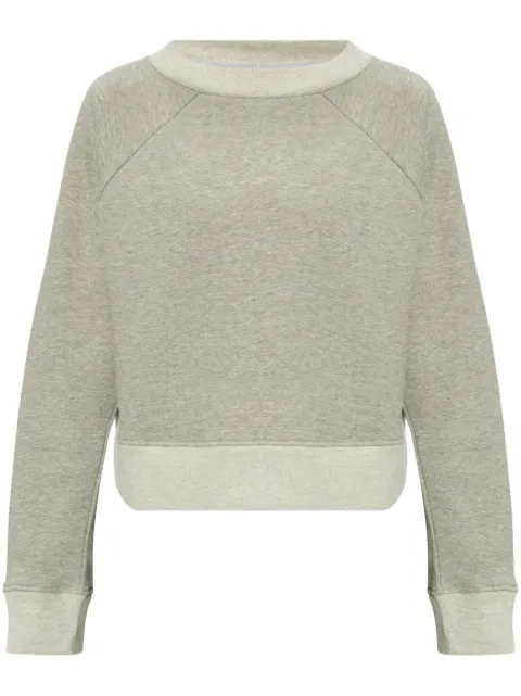 Victoria Beckham logo-embroidered boat-neck sweatshirt Grey 1224JSS005641A