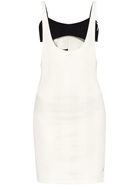 The Attico layered cut-out mini dress White 247WCA339J048