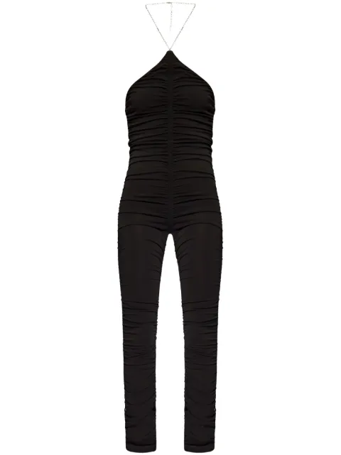 The Attico chain-link halterneck jumpsuit Black 247WCO14A014