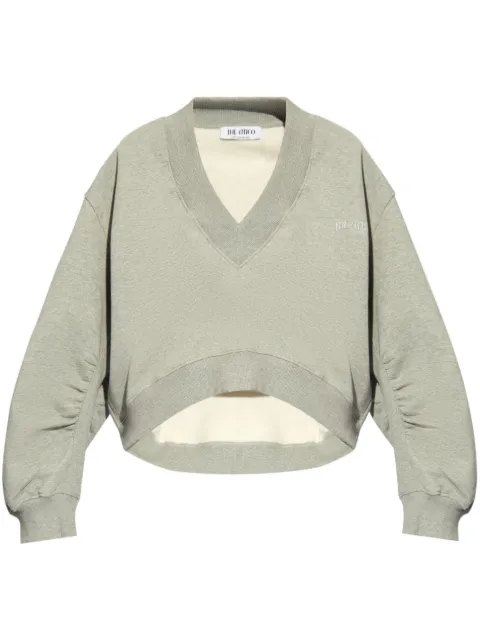 The Attico Logo Cotton Sweatshirt Grey 247WCF10JF03