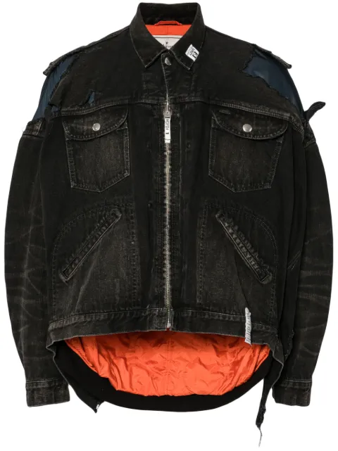 Maison MIHARA YASUHIRO layered denim jacket Black J13BL121