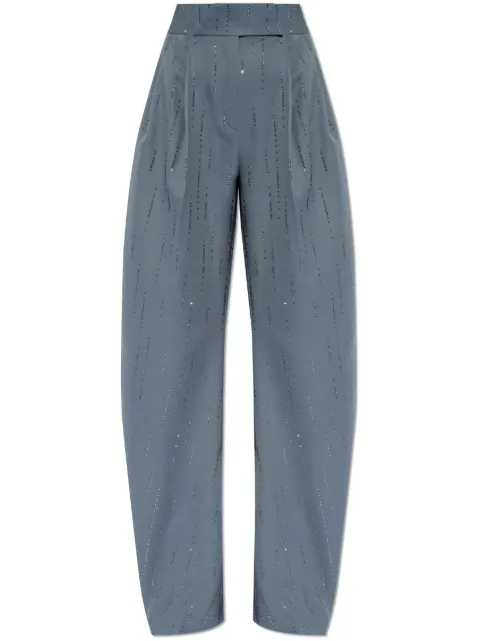 The Attico Gary crystal-embellished trousers Blue 247WCP102W046R