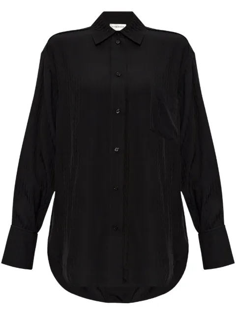 Victoria Beckham monogram-pattern button-down shirt Black 1324WSH005278C