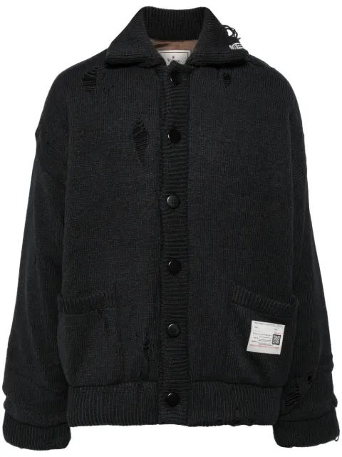 Maison MIHARA YASUHIRO distressed cardigan Black A13CD521