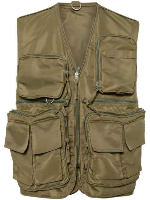 Hed Mayner multi-pocket gilet Green HMMY15006AHY076